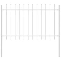 Tuinhek 5 pcs Wit 8,5 x 0,8 m Poedercoating staal - thumbnail