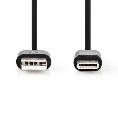 Nedis USB-Kabel | USB-C Male | USB-A Male | 480 Mbps | 3 m | 1 stuks - CCGB60600BK30 CCGB60600BK30