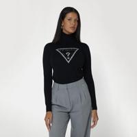 Guess Piper Triangle Logo Sweater Dames Zwart - Maat S - Kleur: Zwart | Soccerfanshop - thumbnail