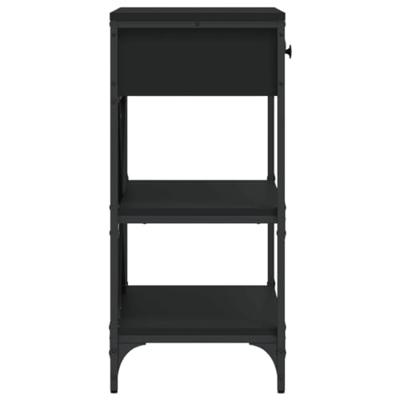 Wandtafel 75x34,5x75 cm bewerkt hout zwart