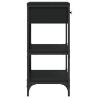 Wandtafel 75x34,5x75 cm bewerkt hout zwart - thumbnail