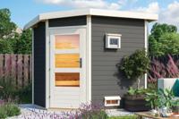 Karibu | Mikka Buitensauna Terragrijs | Kachel 9 kW Externe Bediening - thumbnail