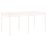 13-delige Tuinset massief grenenhout wit - thumbnail