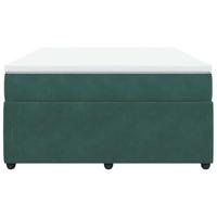 Boxspring met matras fluweel donkergroen 140x190 cm - thumbnail