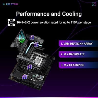 Asus ROG STRIX Z890-F GAMING WIFI Moederbord Socket Intel LGA 1851 Vormfactor ATX Moederbord chipset Intel® Z890 - thumbnail