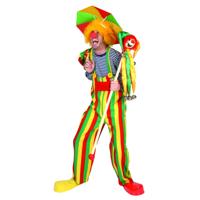 Tuinbroek Circus Clown gekleurde strepen - thumbnail