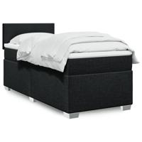 Boxspring met matras stof zwart 100x200 cm - thumbnail