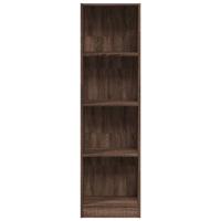 Boekenkast 40x24x143 cm bewerkt hout bruin eikenkleurig - thumbnail