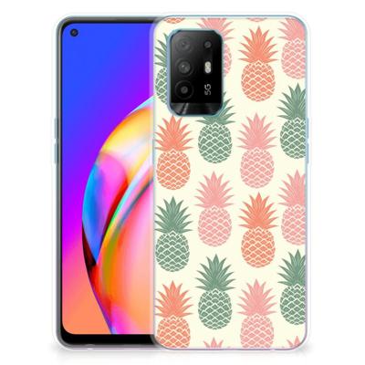 OPPO A94 5G | Reno5 Z | Siliconen Case | Ananas OPPO A94 5G | Reno5 Z | Siliconen Case | Ananas