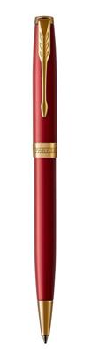 Parker Sonnet balpen, rood/goud, medium, in giftbox