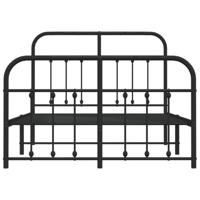 Bedframe met hoofd- en voeteneinde metaal zwart 120x200 cm - thumbnail