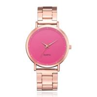 LGT JWLS Luxe Damespolshorloge - Rose Gouden Band en Behuizing, Roze Uurwerk - thumbnail