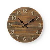 Nedis clwa002wd30 ronde wandklok diameter 30 cm hout - thumbnail