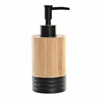 Zeepdispenser DKD Home Decor Zwart Natuurlijk Bamboe Polypropyleen - thumbnail