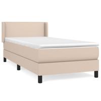 Boxspring met matras kunstleer cappuccinokleurig 80x200 cm - thumbnail