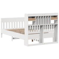 Bedframe zonder matras massief grenenhout wit 135x190 cm - thumbnail