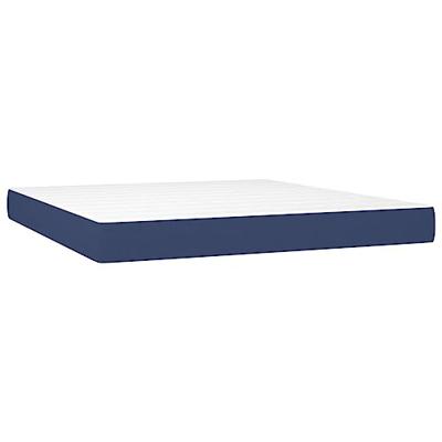 Boxspring met matras stof blauw 160x200 cm