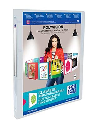 Presentatieringband Oxford Polyvision A4 4-rings O-mech 20mm assorti Presentatieringband Oxford Polyvision A4 4-rings O-mech 20mm assorti