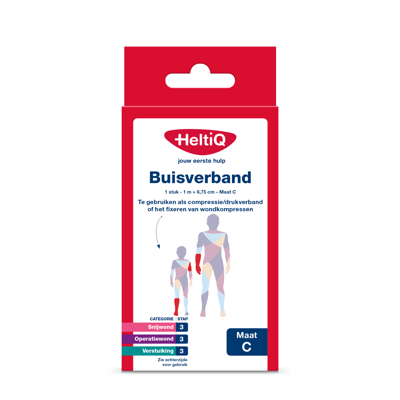 Heltiq Buisverband 1m x 6.75cm maat C 1 Stuks Heltiq Buisverband 1m x 6.75cm maat C 1 Stuks