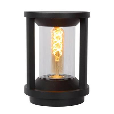 Lucide CADIX - Sokkellamp - Ø 16 cm - 1xE27 - IP65 - Zwart