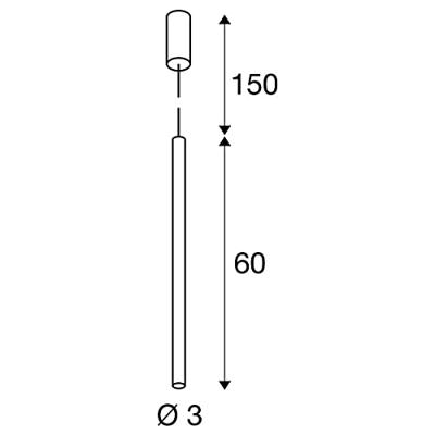 SLV HanglampHelia 7,5W zwart - 152360