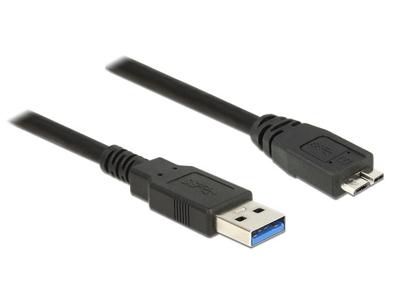 Delock 85073 Kabel USB 3.0 Type-A male > USB 3.0 Type Micro-B male 1,5 m zwart Delock 85073 Kabel USB 3.0 Type-A male > USB 3.0 Type Micro-B male 1,5 m zwart