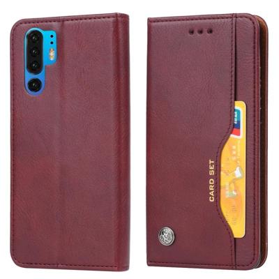 Knead huidtextuur horizontale Flip lederen case voor Huawei P30 Pro met foto frame & houder & kaartsleuven & portemonnee (wijn rood)