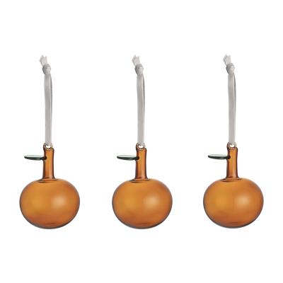 Iittala Oiva Toikka Glazen appel bruin set van 3 Iittala Oiva Toikka Glazen appel bruin set van 3