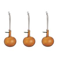 Iittala Oiva Toikka Glazen appel bruin set van 3 - thumbnail