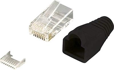 LogiLink MP0024 RJ45-connector, Cat 6 Stekker, recht Aantal polen: 8P8C Zwart 100 stuk(s)