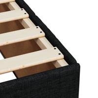 Bedframe zonder matras 90x200 cm stof zwart - thumbnail