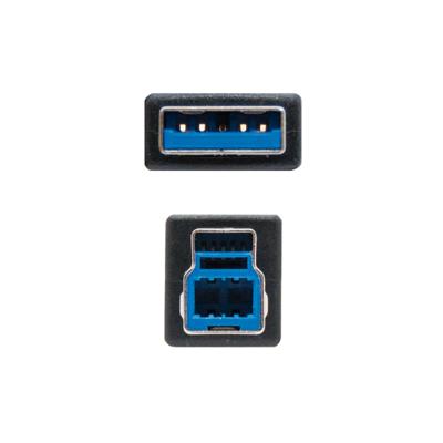 Nanocable 10.01.0802-BK kabel USB 3.0 voor printer, type A/M-B/M, stekker naar stekker, zwart, 2 m