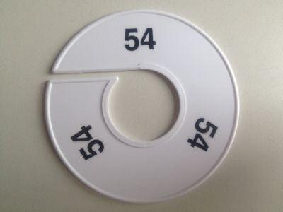 Maatring 11 cm wit/zwart 54