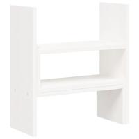 Monitorstandaard (39-72)x17x43 cm massief grenenhout wit - thumbnail