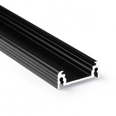 Aluminium Profiel Zwart voor Ledstrip 230V 10 cm - Opbouw 20 x 8 mm - Surface 10 Aluminium Profiel Zwart voor Ledstrip 230V 10 cm - Opbouw 20 x 8 mm - Surface 10