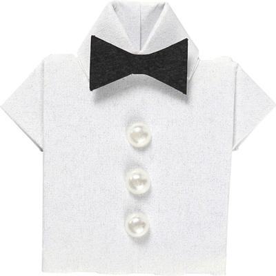 Creativ Company Stickers, overhemd, afm 33x35 mm, wit, 6 stuk/ 1 doos