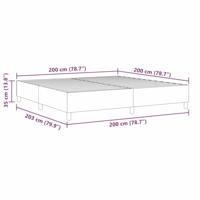 Boxspring bed Blauw 200 x 200 cm Katoenen stof - thumbnail