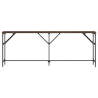 Wandtafel 200x29x75 cm bewerkt hout bruin eikenkleur - thumbnail