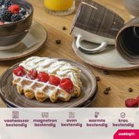 Cookinglife Ontbijtborden / Dessertborden Delice Grijs ø 19 cm - 6 stuks - thumbnail