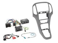 2-DIN Radio adapter kit Opel Astra 2009-2016 Titanium Grijs - thumbnail