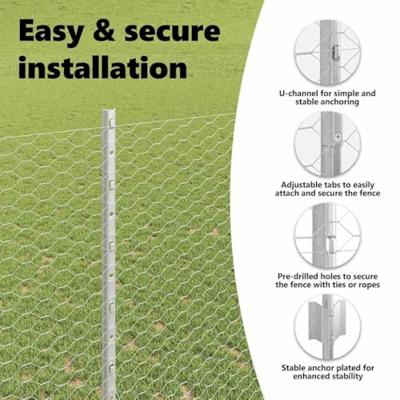 VidaXL Hek met paal zilver 1,4 x 25 m staal