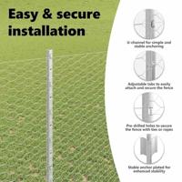 VidaXL Hek met paal zilver 1,4 x 25 m staal - thumbnail