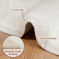 VidaXL Nep schapenvacht tapijt tafalla wit 80 x 200 cm polyester - thumbnail