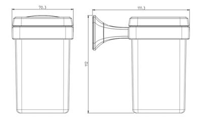 Bekerhouder Sapho Aida Hangend 7x11.2 cm Chroom / Satijnglas