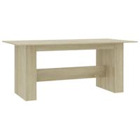 Eettafel 180x90x76 cm bewerkt hout sonoma eikenkleurig - thumbnail