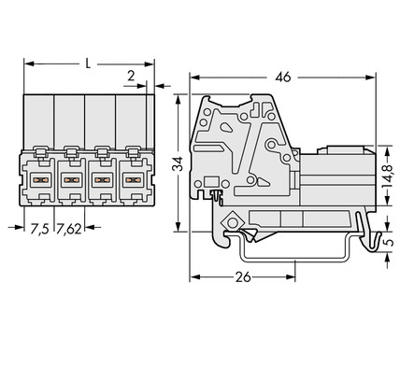 WAGO 831-3203/007-000 Female behuizing (kabel) 831 Totaal aantal polen: 3 Rastermaat: 7.62 mm Inhoud: 48 stuk(s)