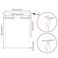 Rolgordijn verduisterend 110x150 cm stofbreedte 105,7 cm - thumbnail