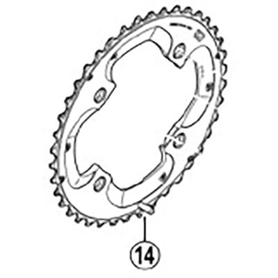 Shimano kettingblad xt/10v dubbel fcm-785 y1ml98040 38t