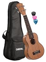 Cascha HH 2026 premium sopraan ukelele met tas en plectra - thumbnail