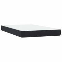 Boxspring met matras fluweel zwart 120x210 cm - thumbnail